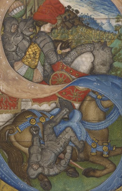 Initial S and the Conversion of Saint Paul Ms 41, c.1440-50 by Antonio Pisanello